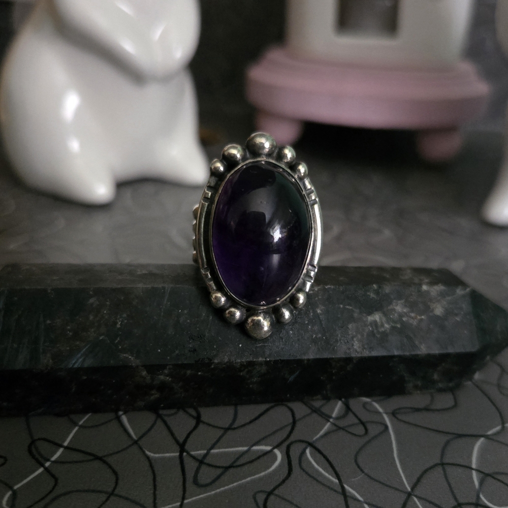 Sterling To Love Amethyst Sterling Silver Ring Handmade OOAK Etsy - Picture 8 of 15